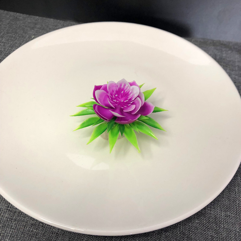 假花摆件装饰盘饰花酒店刺身拼盘摆盘装饰花草餐厅假花创意盘式