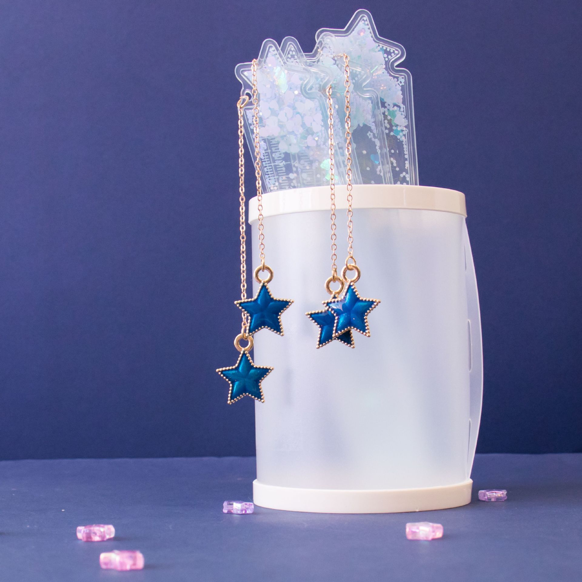 十二星座流沙尺吊坠尺子可爱少女心创意支持刻度尺软尺15cm书签尺