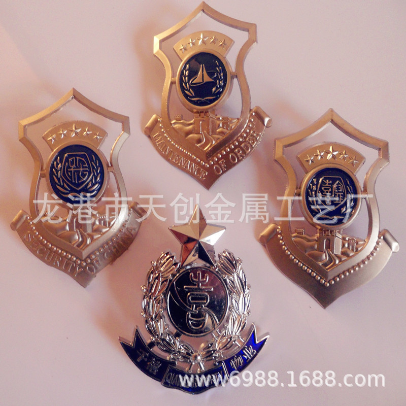 五角星麦穗帽徽 唛头织唛臂章印度金胸章红色旅游旗标高帽子帽徽