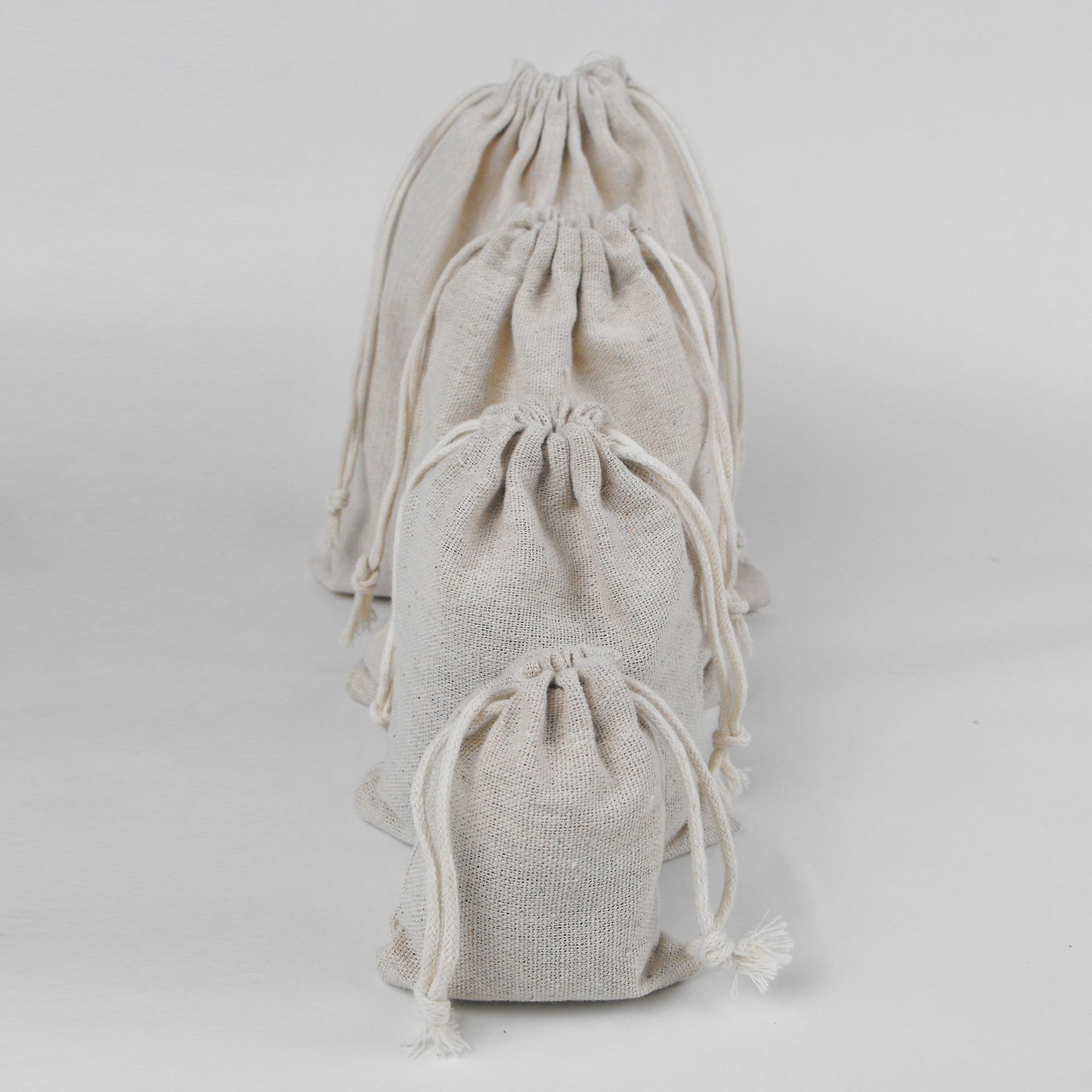 药材香料包香包束口抽绳袋本色麻布袋复古棉麻布袋子小粽子包装