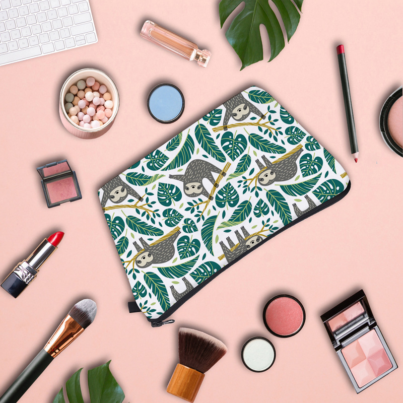Cross-Border New Arrival European and American Sloth Printing Cosmetic Bag Amazon Clutch Women's Multifunctional Travel Storage Bag