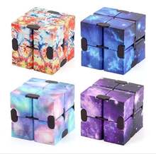 fidget cube减压uv印花图案无限魔方口袋方块玩具解压套装配件