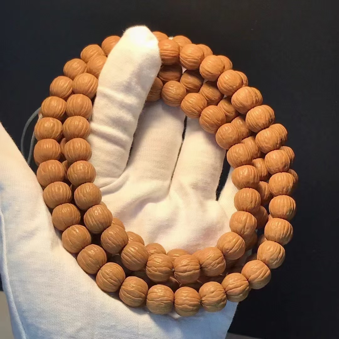 土豪猴头凤羽猴头核桃单圈文玩猴头108长串猴头手串 大量批发