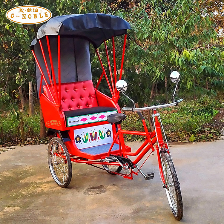 出口品质东南亚风格人力三轮车影视道具旅游观光客运三轮黄包车
