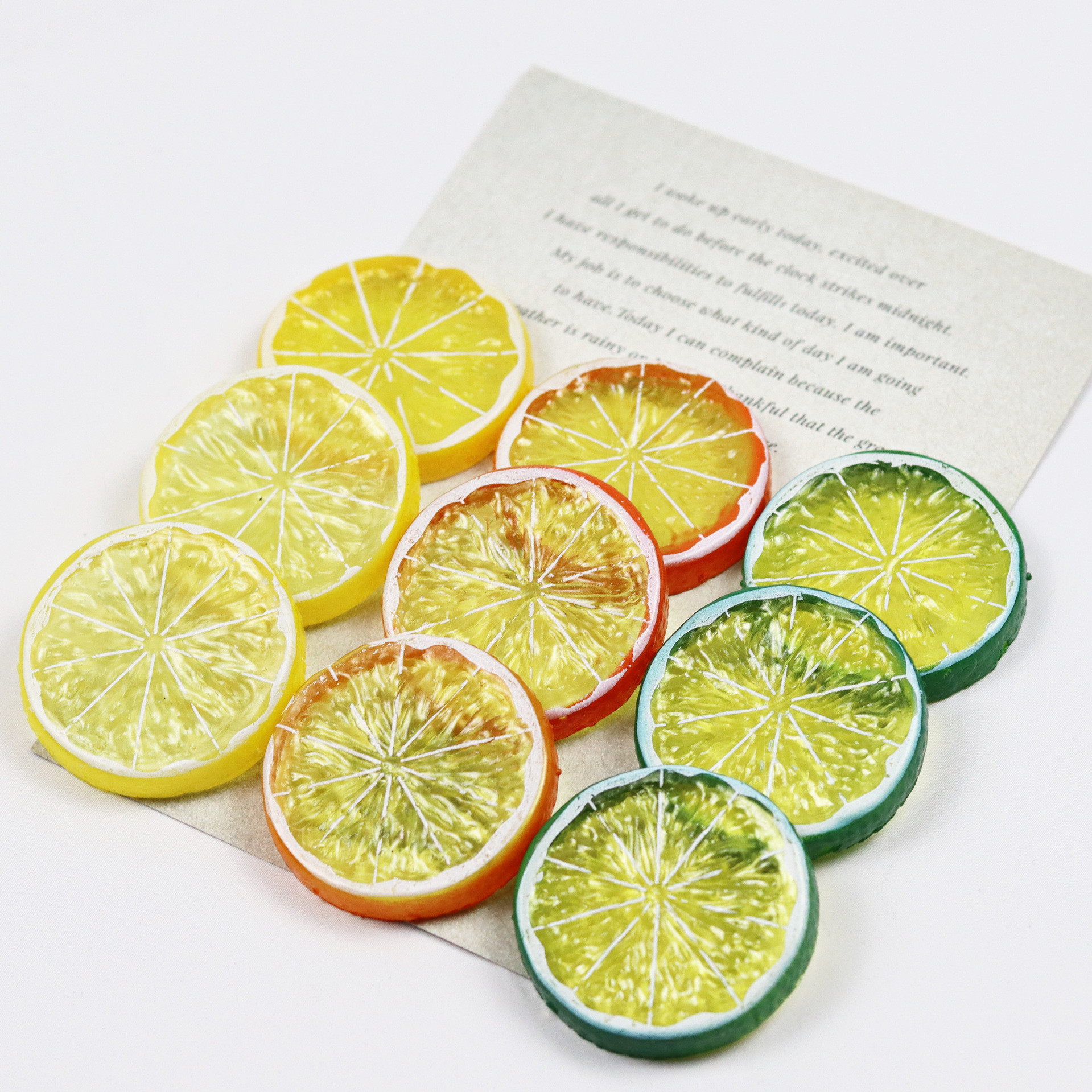 仿真柠檬片pvc仿真水果切片摆件柠檬片橱窗装饰模型摄影拍摄道具