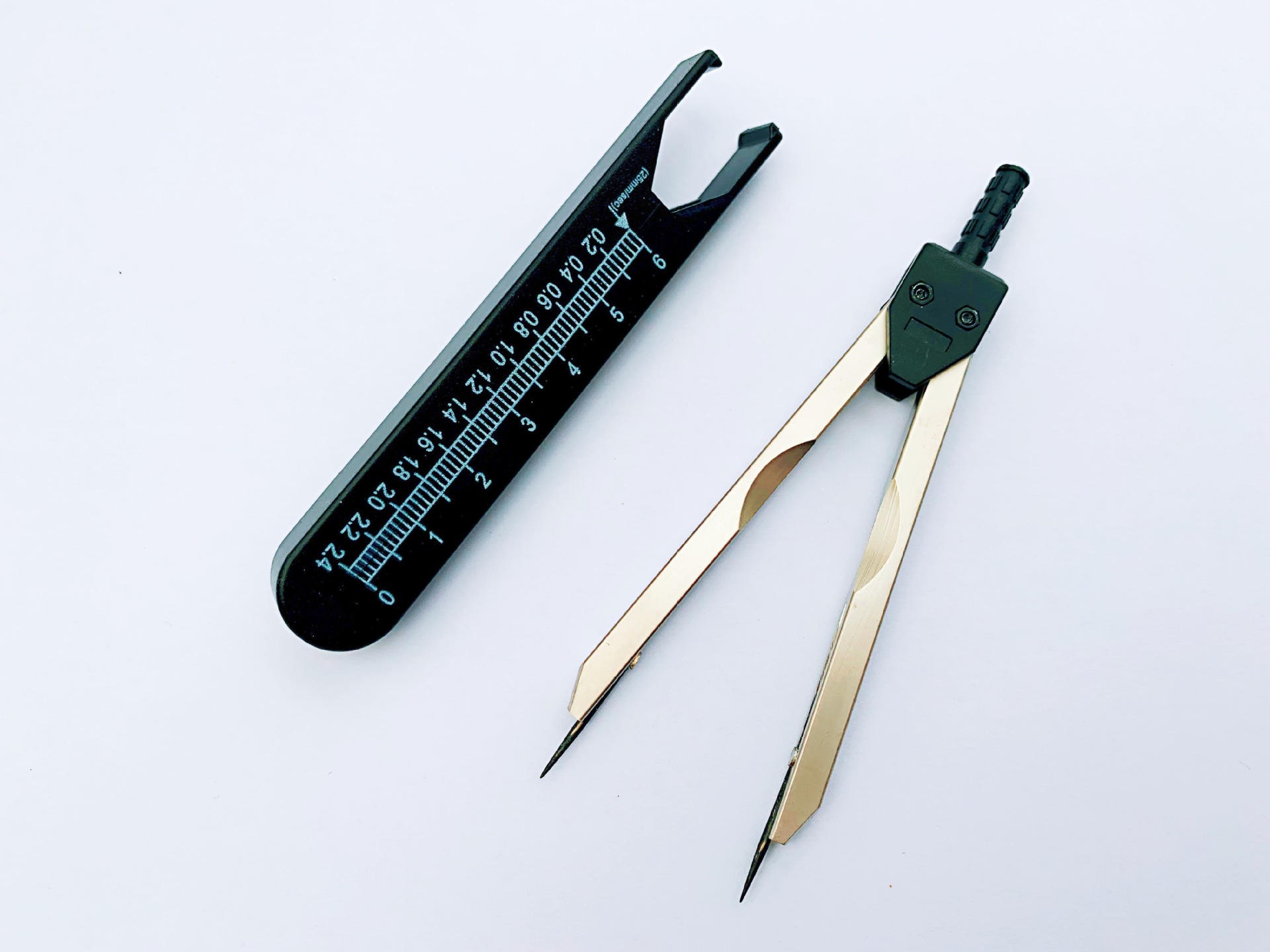 金属(铜质)分规,圆规 测心电图医用分规 带刻度带