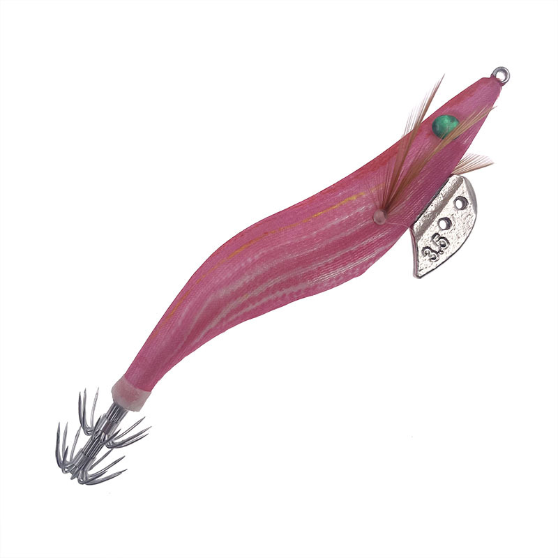 厂家直销夜光款木虾海钓仿真鱿鱼钩跨境路亚饵多规格荧光假虾鱼钩