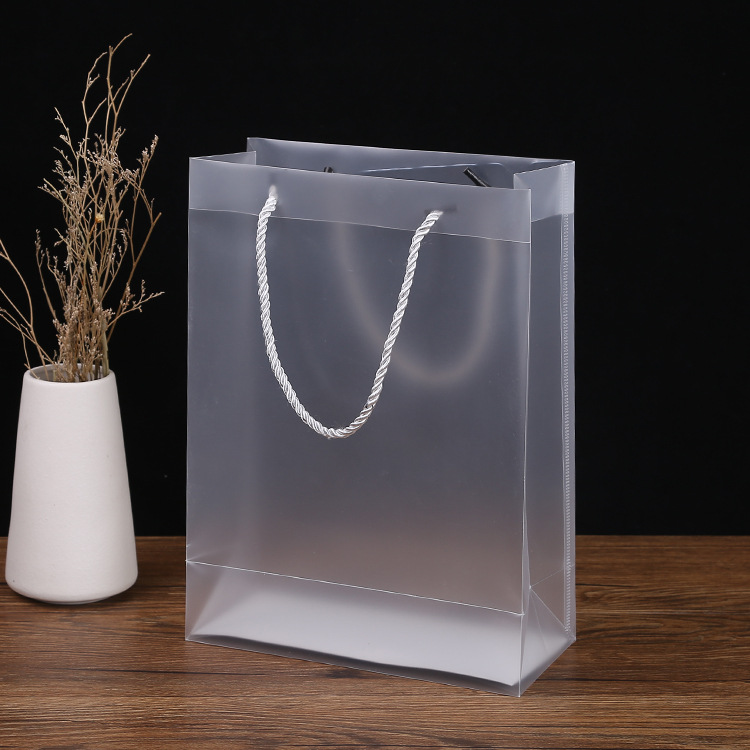 pp透明磨砂手提袋服装购物塑料礼品包装袋pvc广告手提袋定做批发