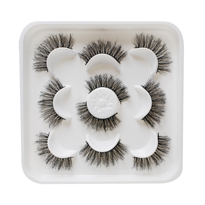 Dingsen False Eyelashes Factory Cross-Border Stable Supply of Fried Hair Series a Total of 5 Pairs Natural Thick Degrees