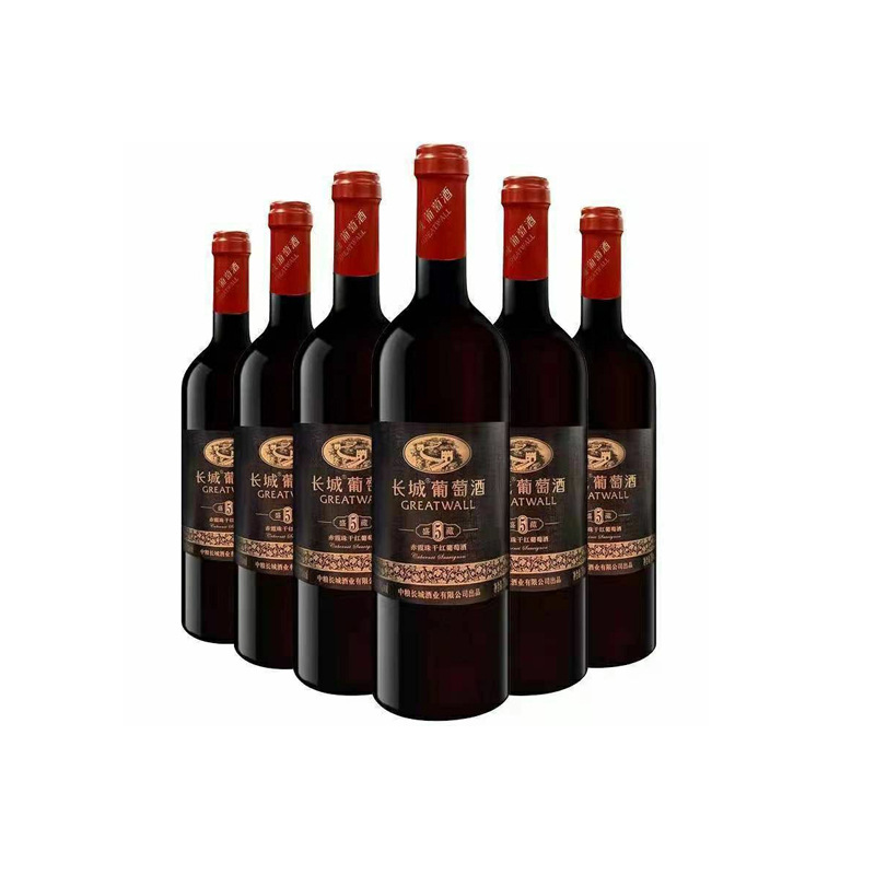 中粮长城华夏盛藏5年赤霞珠干红葡萄酒750ml*6瓶整箱装送礼收藏