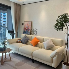 z2v意式极简真皮沙发组合现代简约小户型客厅直排轻奢头层牛皮艺