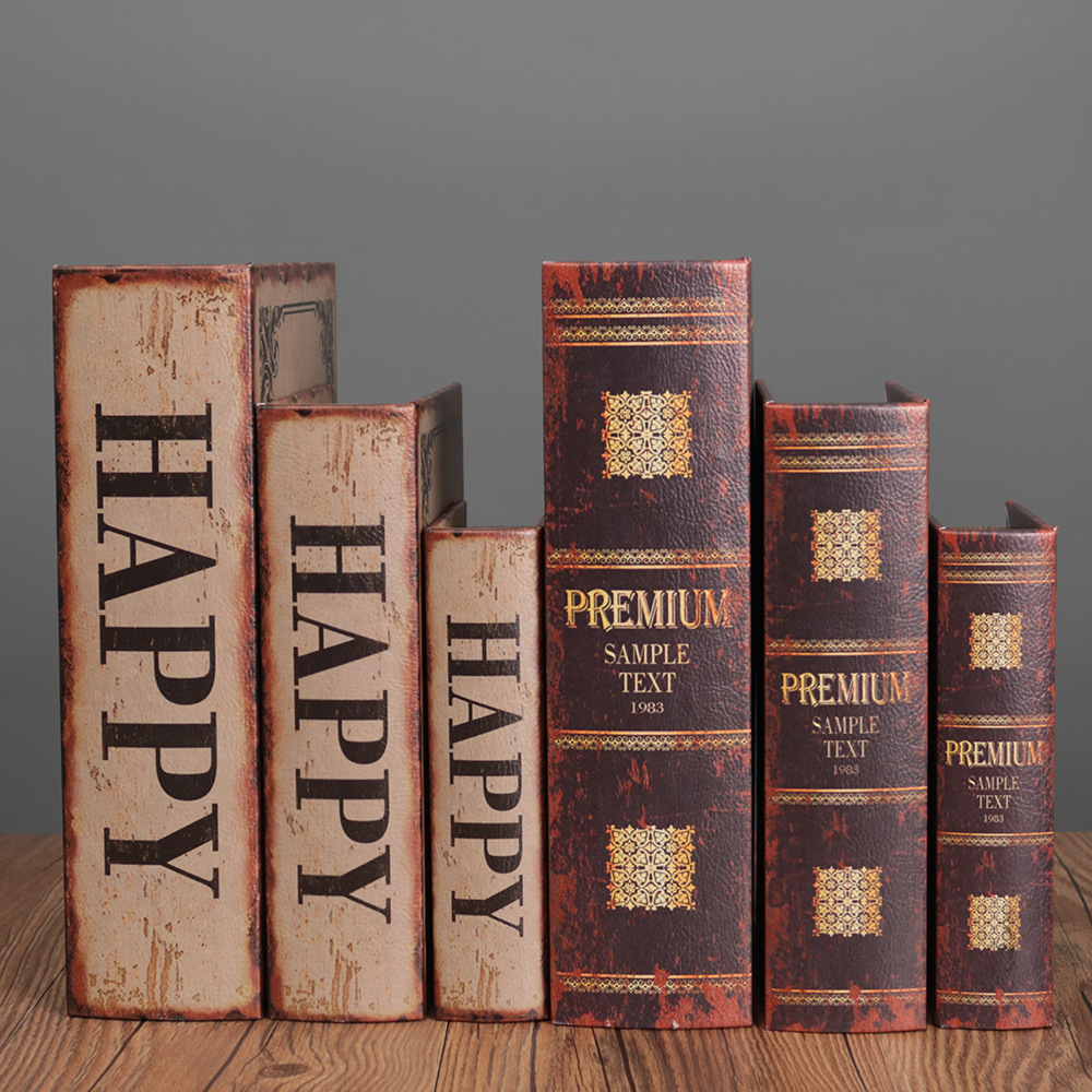 复古仿真书假书装饰书模型书盒书房家居摆件咖啡厅客厅简约装饰品