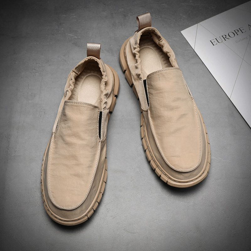 帆布鞋男夏季男鞋韩版潮流休闲鞋子夏天一脚蹬懒人鞋百搭男士布鞋