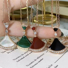 宝格丽红玉髓扇形扇子小裙子项链耳钉耳环耳坠18k蛇形蛇骨灵蛇