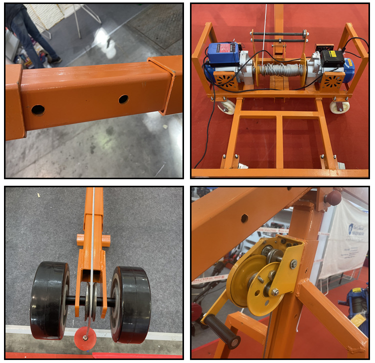 厂家室内外便捷轻松式双电机吊机高层吊断桥铝门窗玻璃防盗护栏网