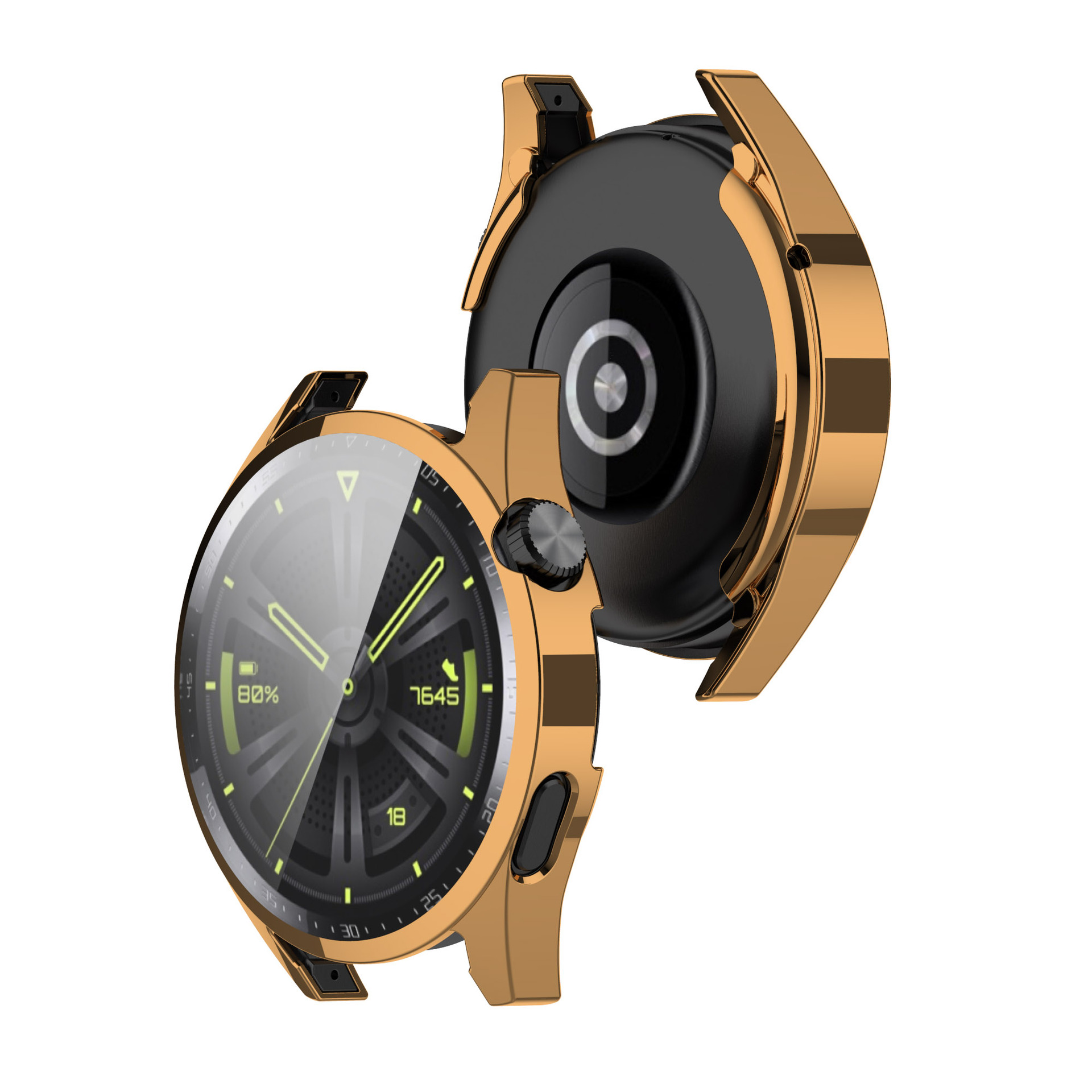 适用华为watch gt3表壳42/46mm手表壳钢化膜一体gt3电镀tpu保护壳