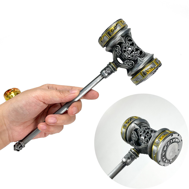 唐三昊天锤23公分斗罗大陆周边游戏手办挂件锌合金带闪光金属摆件