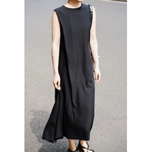 现货 小禾风法式小黑裙连衣裙女夏季新款气质显瘦设计感背心裙