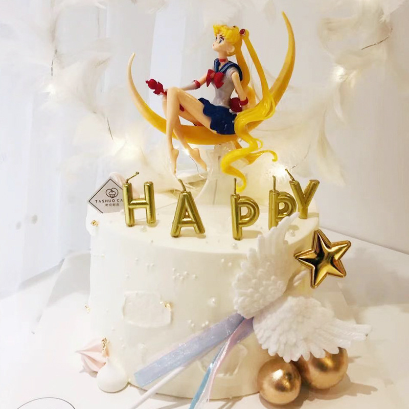美少女战士蛋糕装饰小公主小美女插件女孩月野兔水冰月生日摆件