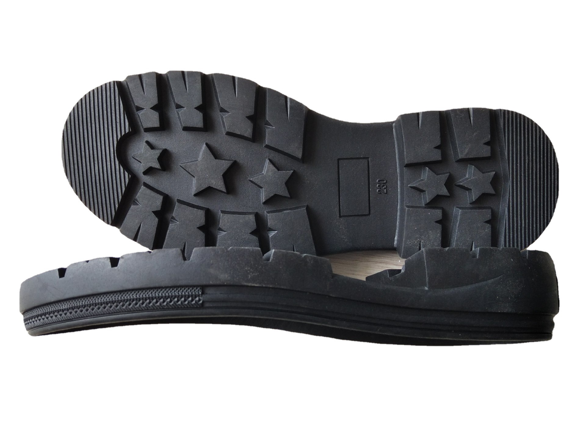 橡胶鞋底单鞋皮鞋底女士平跟橡胶底防滑耐磨女鞋女靴子