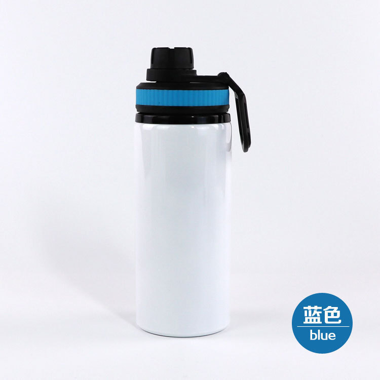 Sublimation Aluminum Pot Bottle Blank Thermal Transfer Printing Remote Water Bottle Belt Coating Diy500ml Climbing Button Carabiner Thermos Cup