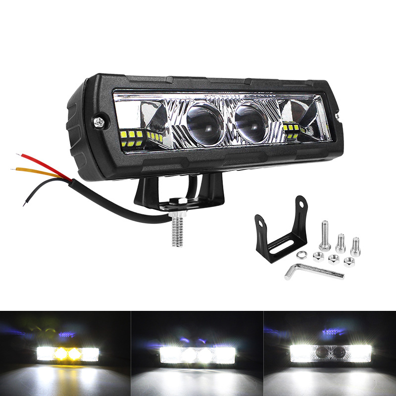 跨境led汽车射灯越野车一字工作灯车顶前杠灯大功率车