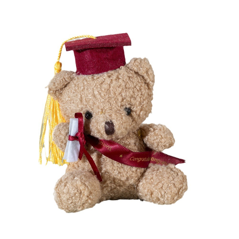 Graduation Bear Doctorial Hat Bear Doctor Bear Plush Toy Bachelor Teddy Bear Doll Logo Graduation Commemorative Gift