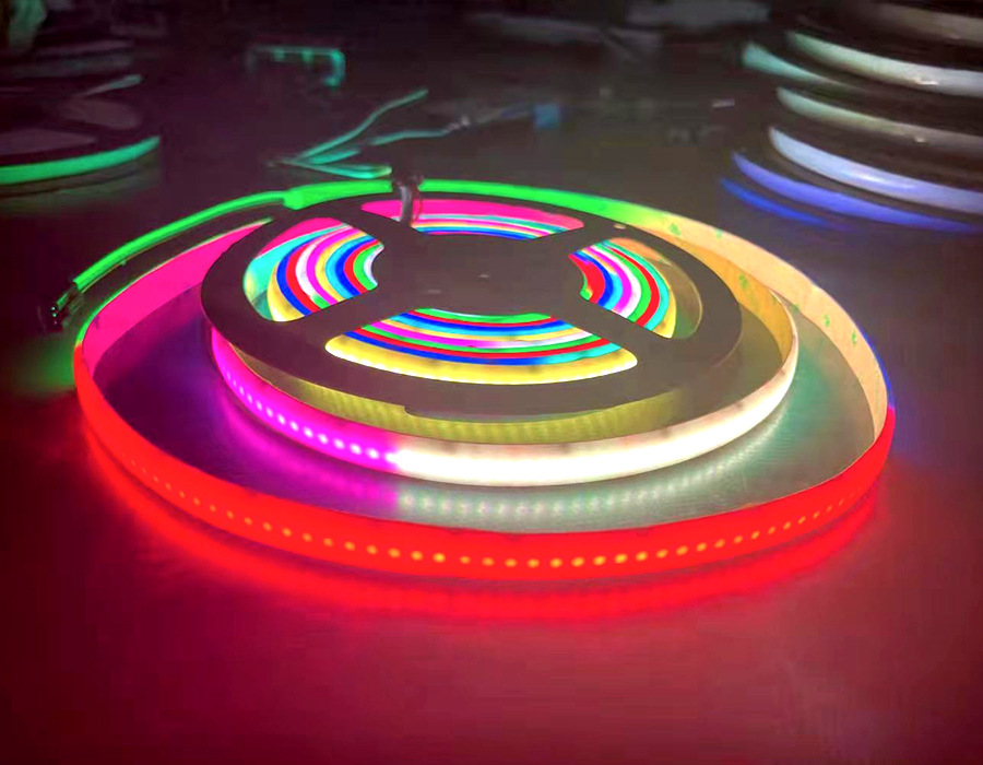 灯带批发cob灯条216灯12v 高密度超亮幻彩酒吧氛围灯条柔性线型灯采购