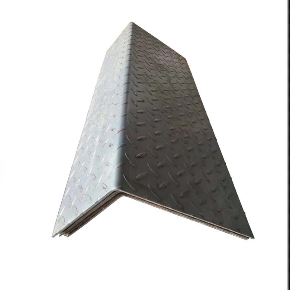 l型花纹防滑楼梯踏步板加厚防滑碳钢花纹板支持来图尺寸.