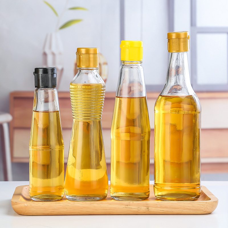 油瓶玻璃防漏厨房家用核桃油瓶子创意专用空瓶密封带盖商用香油瓶