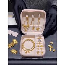 黄金存放盒2023新款防氧化首饰收纳盒放小型珠宝耳环便携饰品盒子
