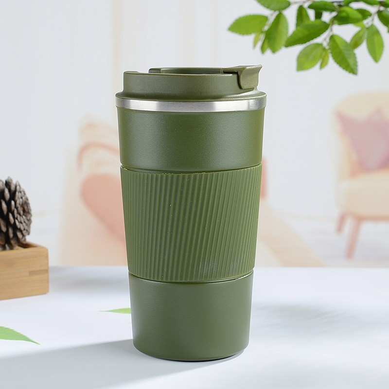 304 Double-Layerd Stainless Steel Insulation Mug Vacuum 500ml Coffee Cup Outdoor Portable Vehicle-Mounted Direct Drink Mug