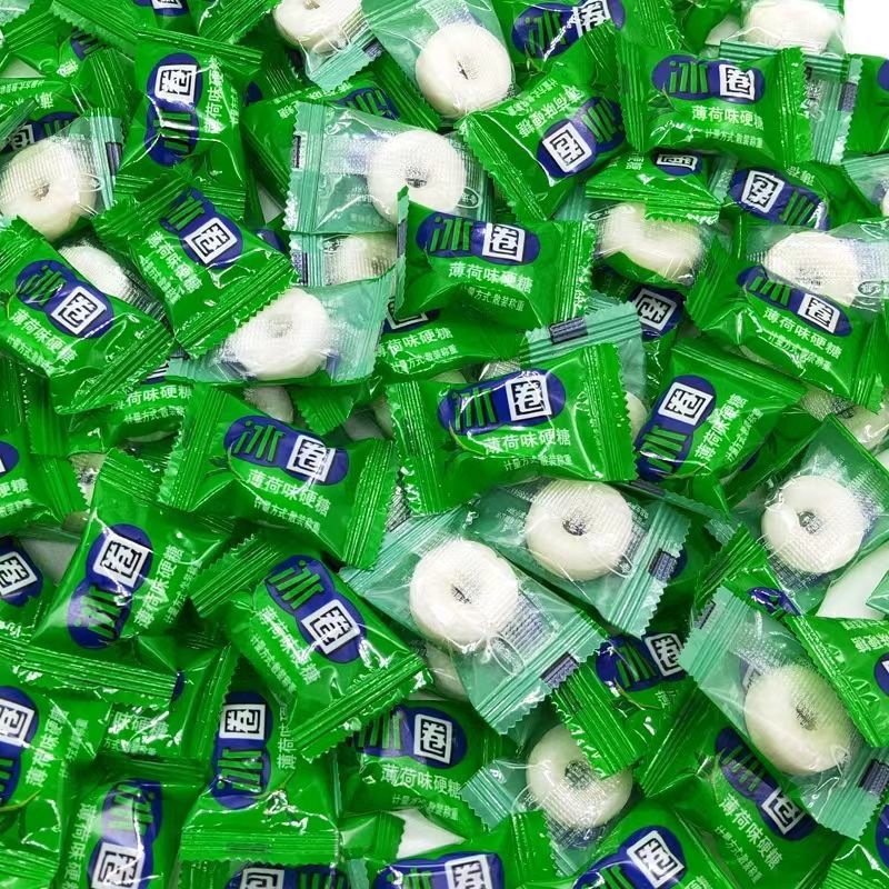 网红薄荷糖独立小包装清新口气润喉清凉硬糖商用老式款一整箱
