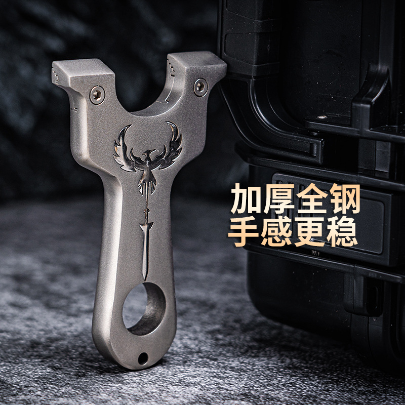 外贸越南款304不锈钢弹弓数控线切割技术天使剑扁皮快压免绑弹弓