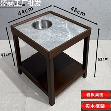 茶楼麻将机岩板小茶几棋牌室麻将桌专用茶水架麻将馆可移动