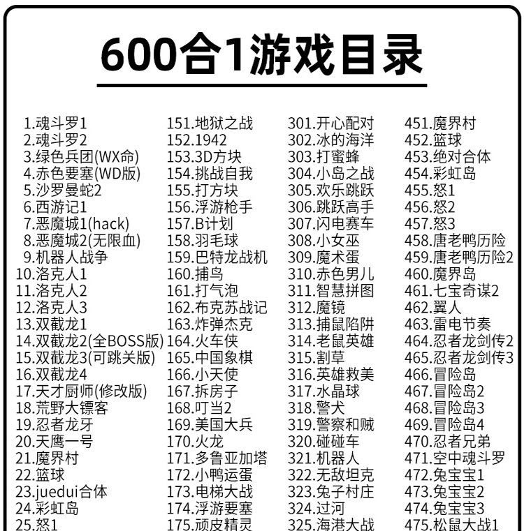 64合一,218合一,360合一,500合一,600合一,400合一增强版中文目录,208