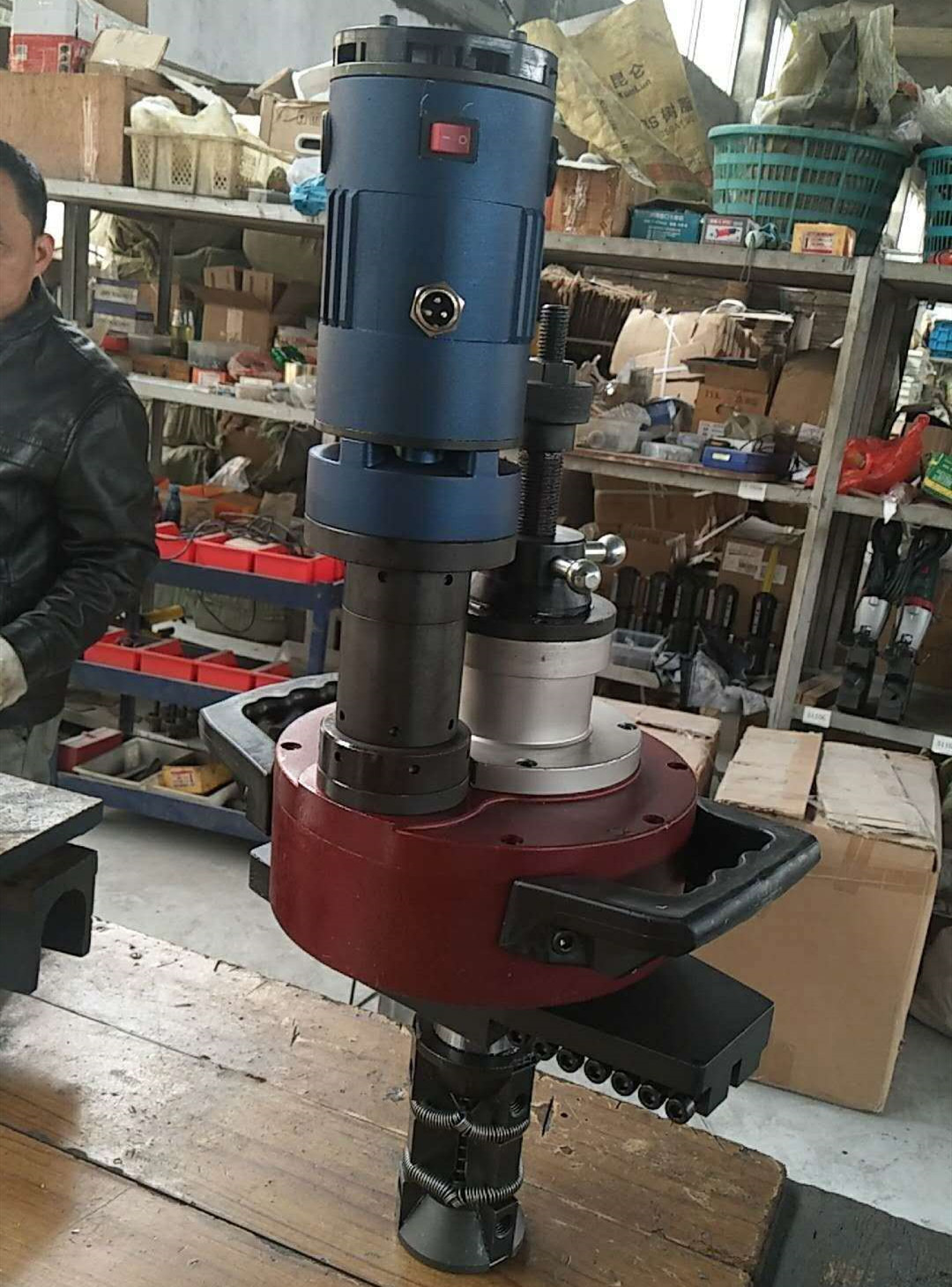 isy150电动圆管钢管坡口机内涨式钢管平口机便携式管子铣边机