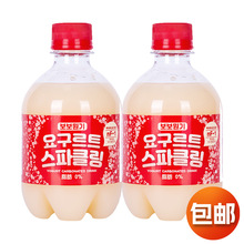 韩国进口啵啵元气乳酸菌碳酸饮料380ml气泡水汽水饮品商超同款