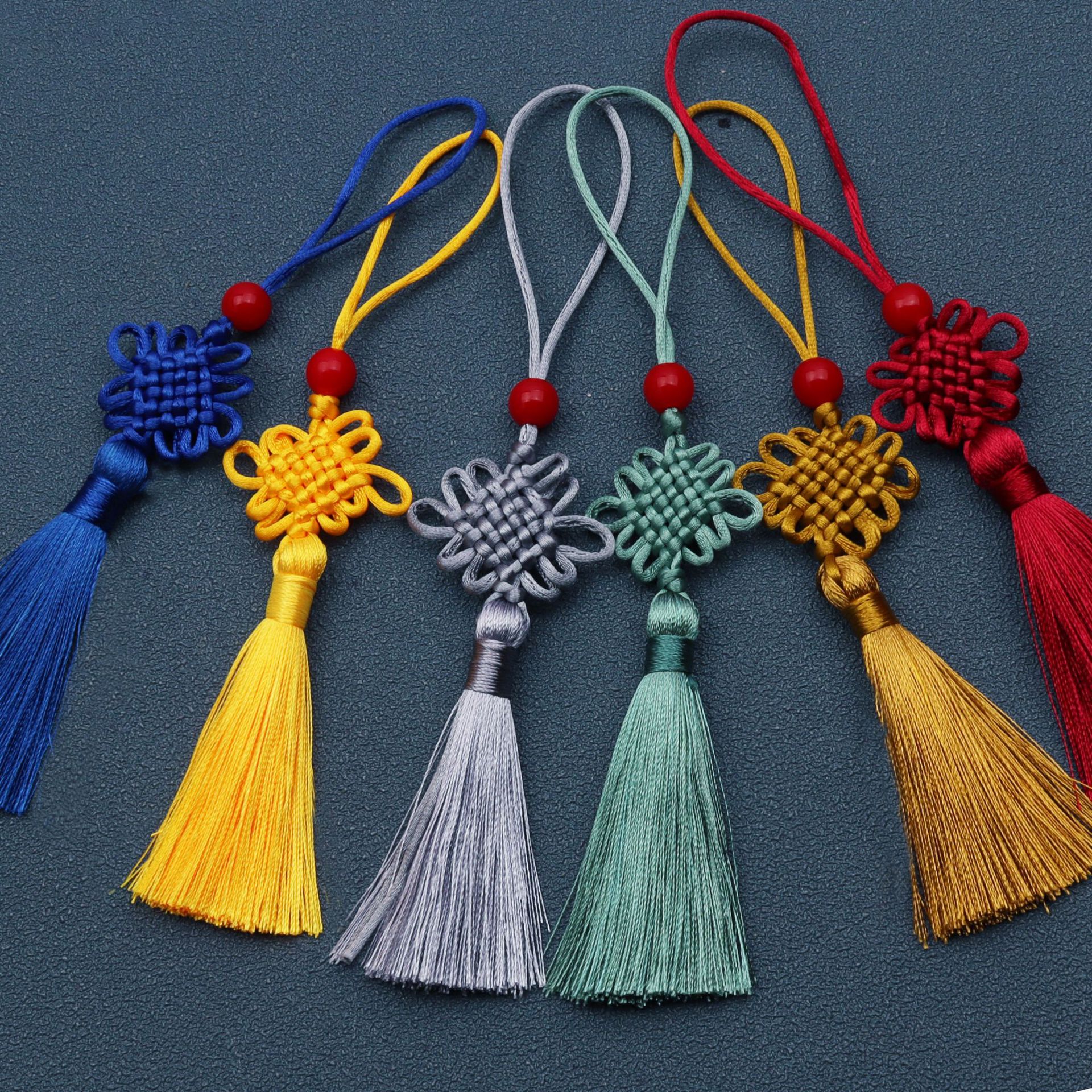 路凡手工编织中国结小流苏饰品挂件书签穗子u盘梳子请柬吊穗流苏