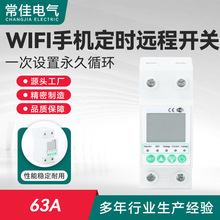 WIFI升级款手机定时远程开关 63A 24组时控开关过载保护漏电保护