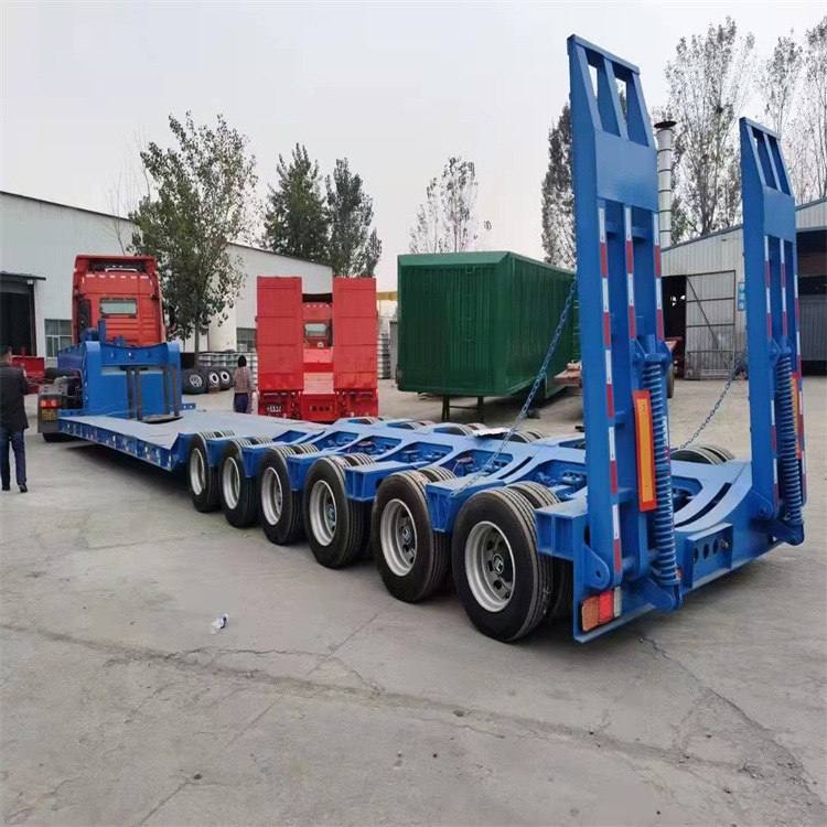 4米宽四线八轴大件运输车 14.6米四线八桥低平板半挂车办临牌