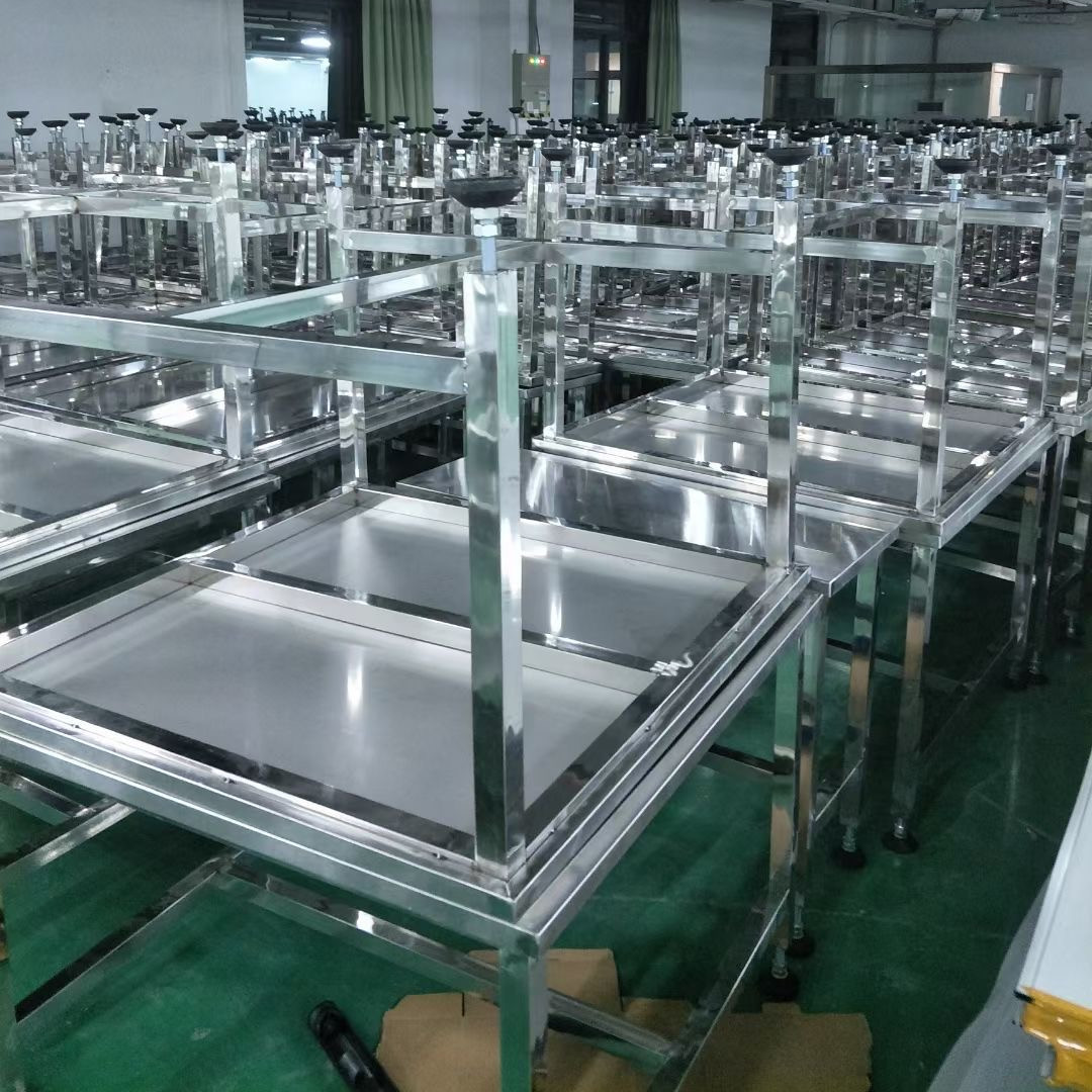 厂家定制药厂食品厂生产工作台 加厚304不锈钢工作台打包台方台桌