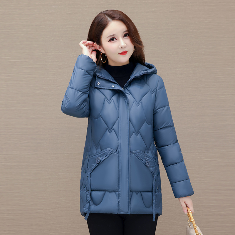 妈妈冬装新款棉衣女加厚女棉服大码中老年女装中长款棉袄女外套潮