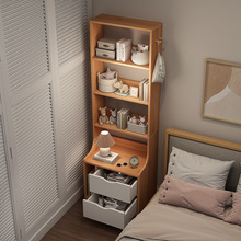 书架落地简易家用小型卧室床头柜子窄缝小书柜靠墙床头收纳置物架