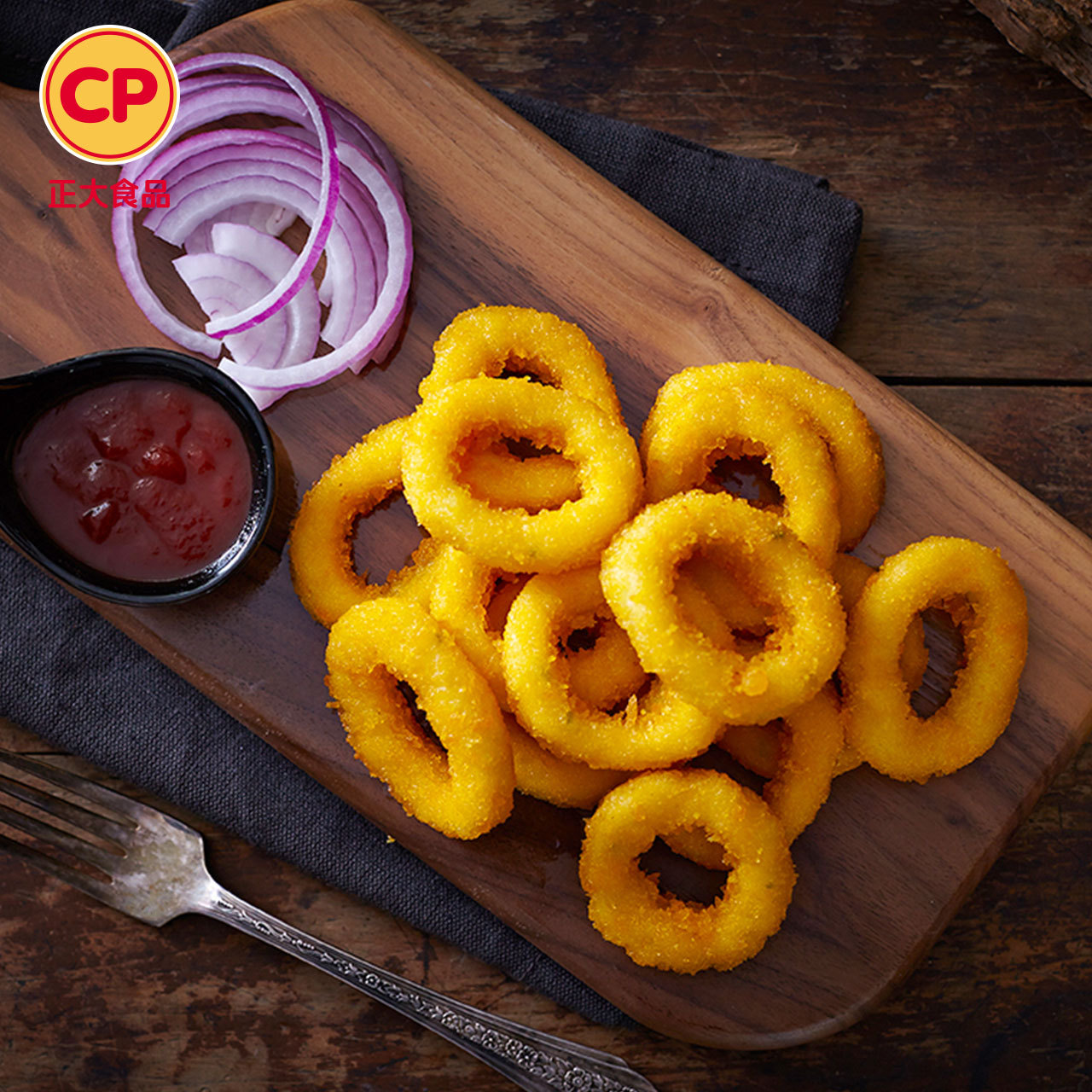 正大鸡肉洋葱圈油炸冷冻半成品商用网红小吃空气炸锅速冻食材早餐