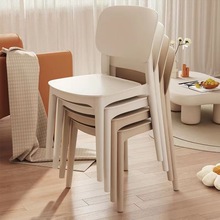 塑料椅子加厚简约靠背椅北欧现代凳子书桌家用餐厅餐桌舒适餐椅
