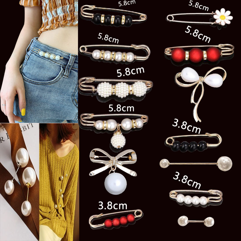 Waist-Tight Pin Jeans Skirt Waist Big Change Small Anti-Unwanted-Exposure Buckle Change Pants Pin Fixed Clothes Belt Buckle Clip Brooch