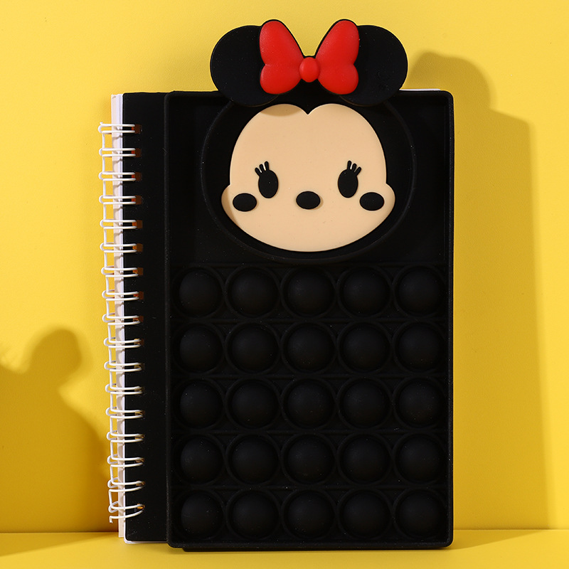 Minnie Mouse Killer Pioneer Notebook A6 Bear Nipple Bear Bubble Practice Note Silicone Student Decompression Stationery Book