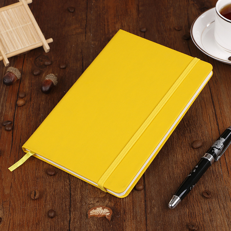 Strap Notebook Pu Leather Strip Rubber Band Notepad Business A5/A6 Manuscripts Multi-Color Optional Printed Logo