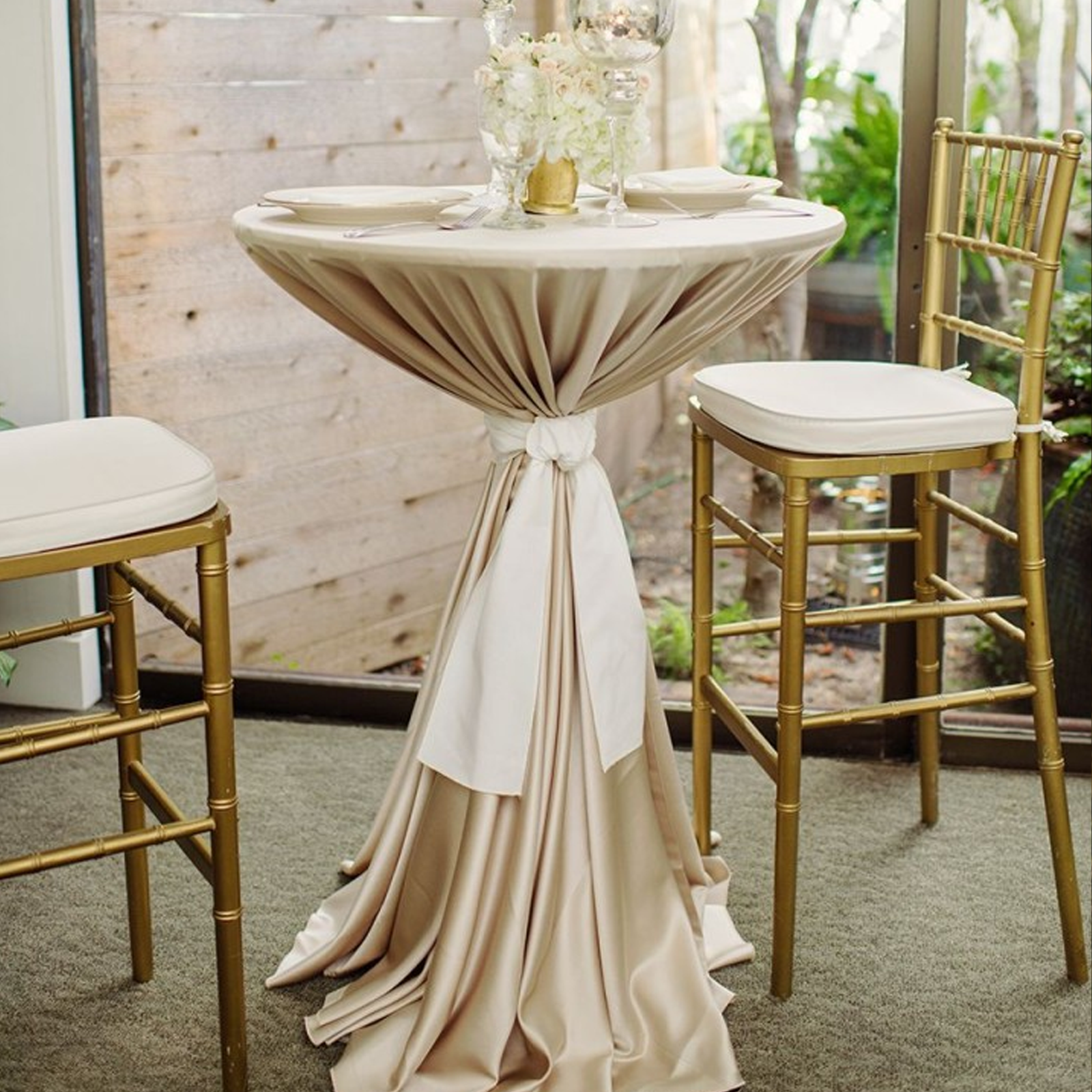 弹力桌套高脚吧台桌布甜品台活动招聘会鸡尾酒冷餐台布酒店圆形